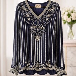 Vintage Beaded Silk- Judith Ann Creations